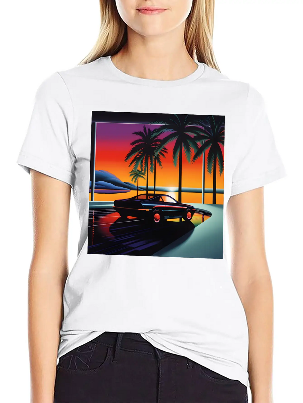 Nightscape Urban Hiroshi Nagai Abstract Breathable Soft Cotton T-Shirt – Timeless Casual Look