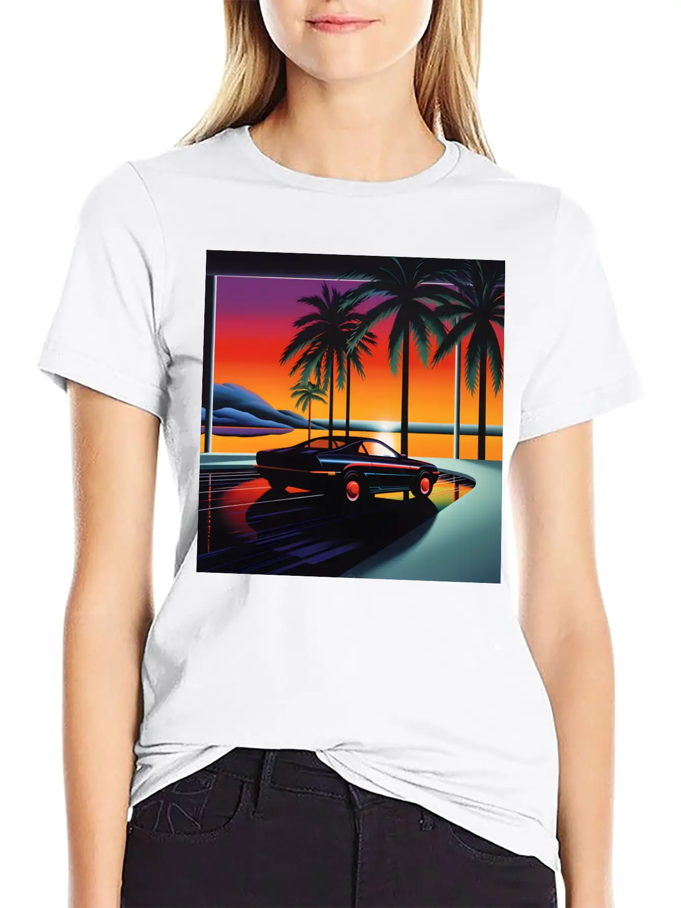 Nightscape Urban Hiroshi Nagai Abstract Breathable Soft Cotton T-Shirt – Timeless Casual Look