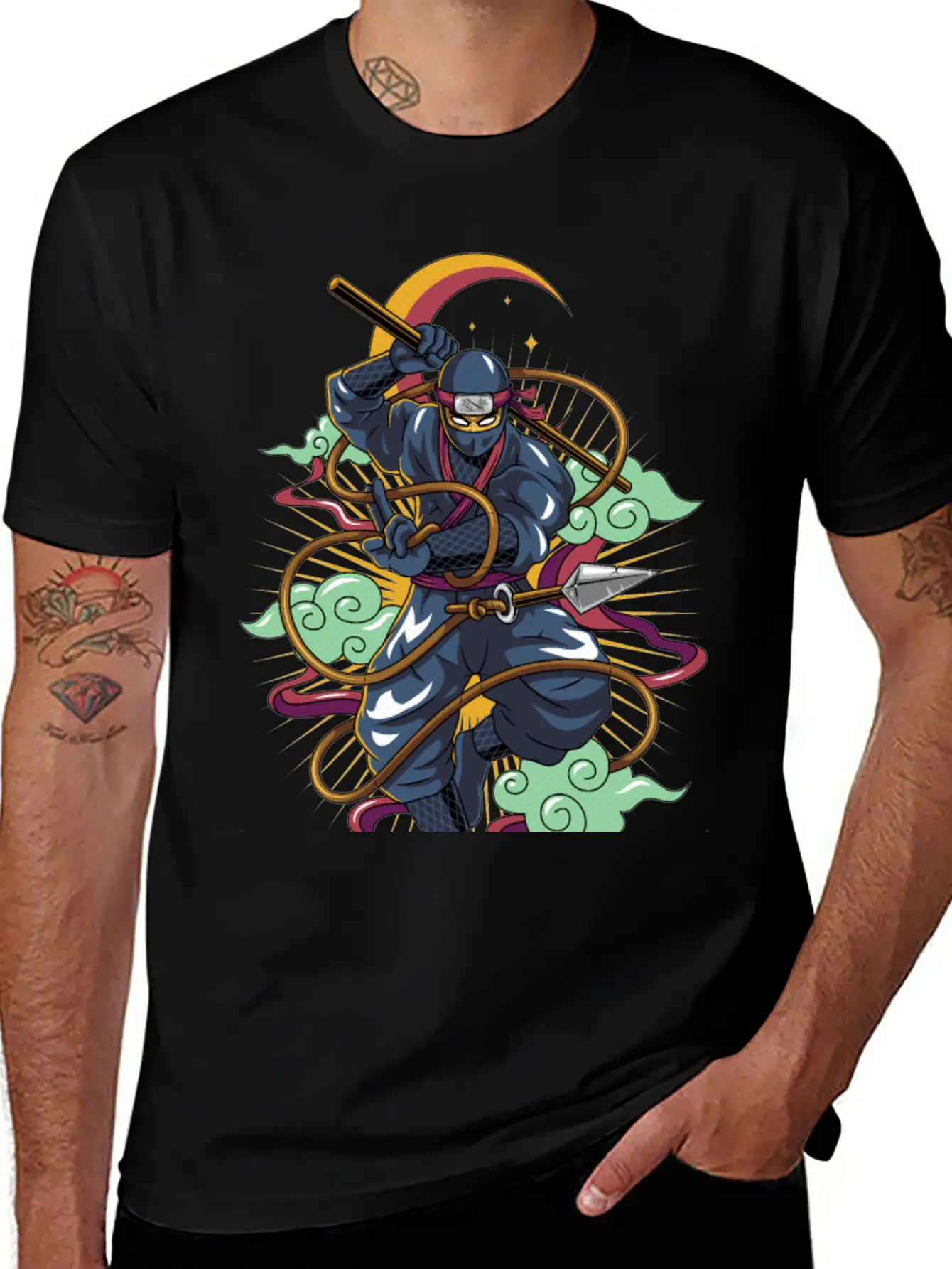 Ninja Cat Breathable Soft Cotton T-Shirt – Timeless Casual Look