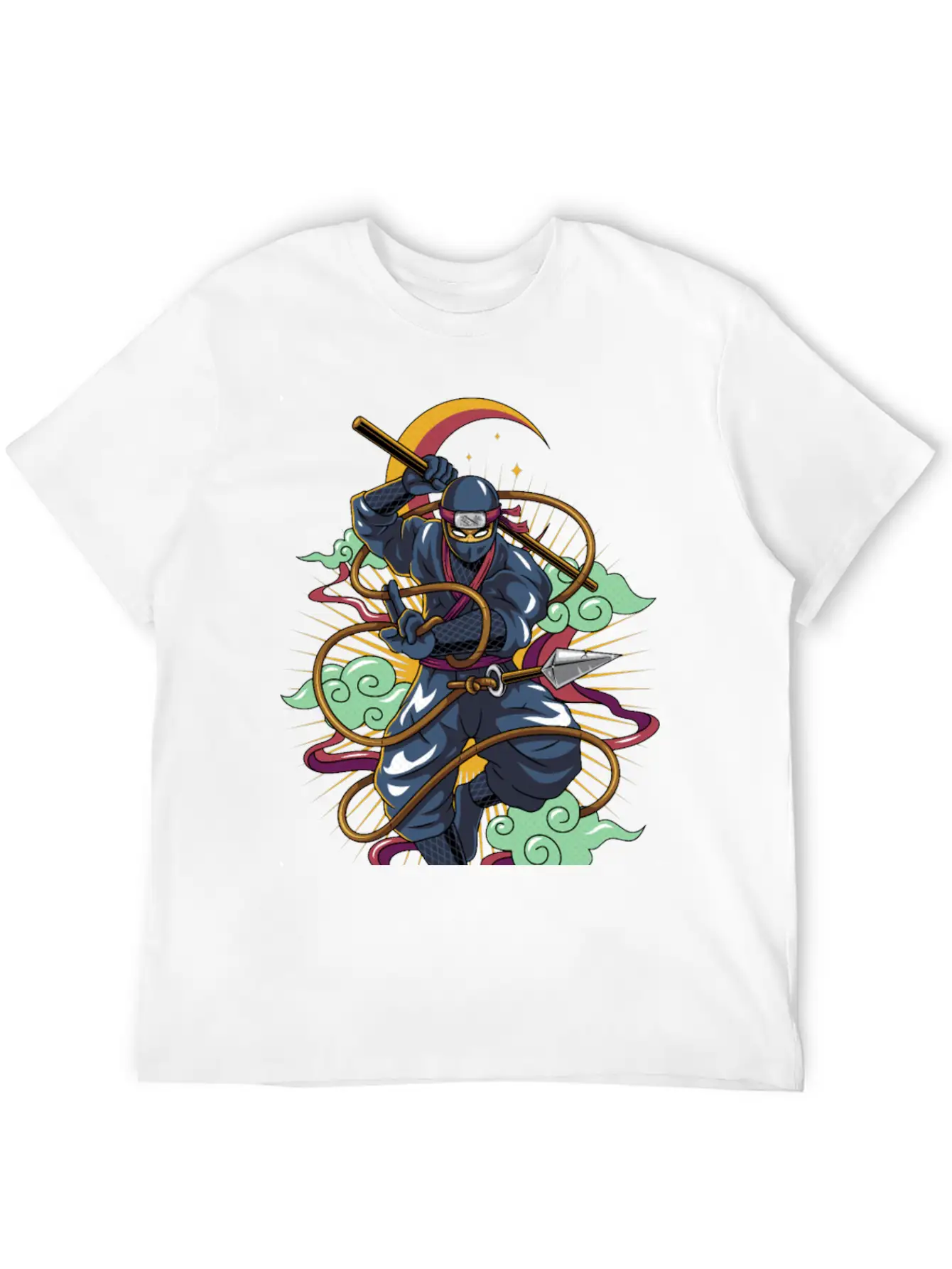 Ninja Cat Breathable Soft Cotton T-Shirt – Timeless Casual Look