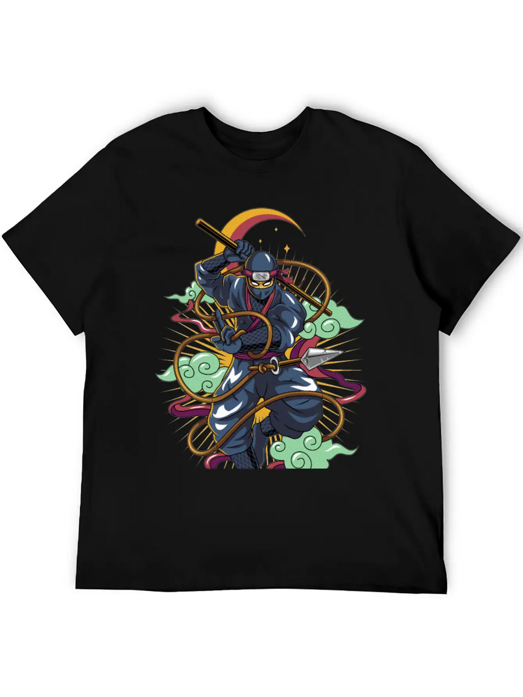Ninja Cat Breathable Soft Cotton T-Shirt – Timeless Casual Look