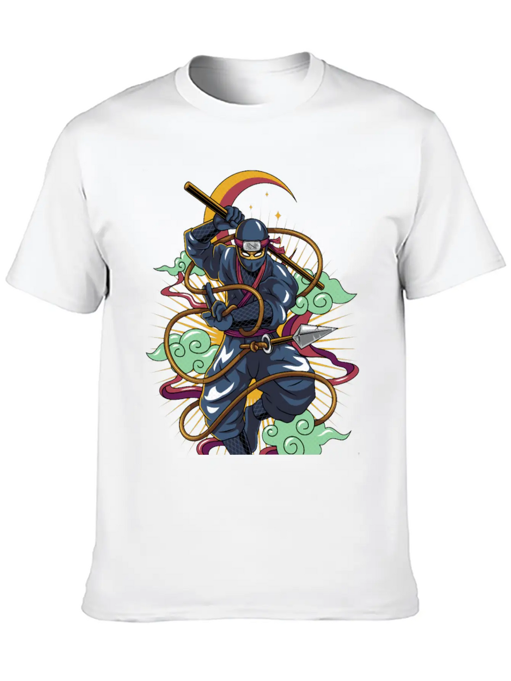 Ninja Cat Breathable Soft Cotton T-Shirt – Timeless Casual Look
