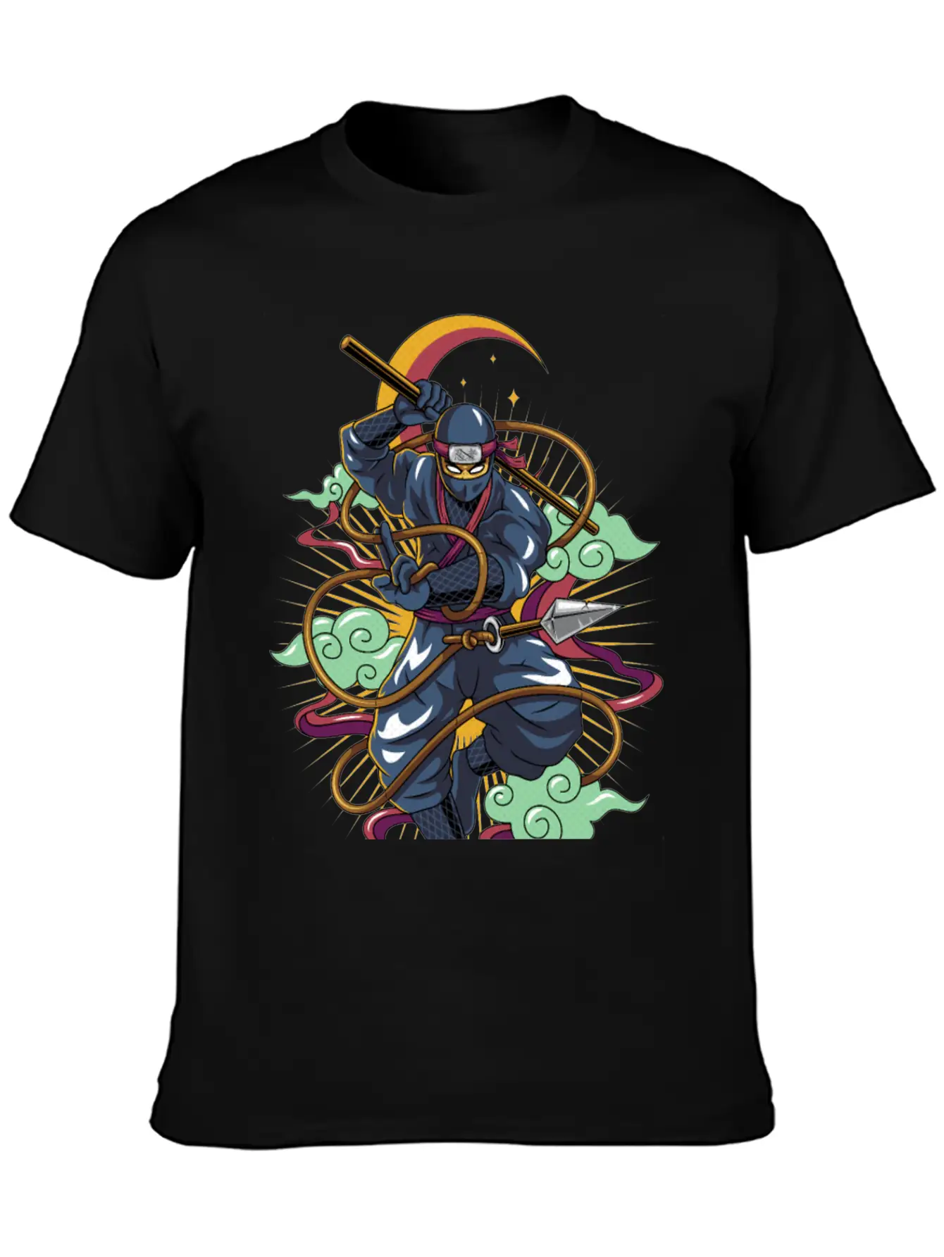 Ninja Cat Breathable Soft Cotton T-Shirt – Timeless Casual Look