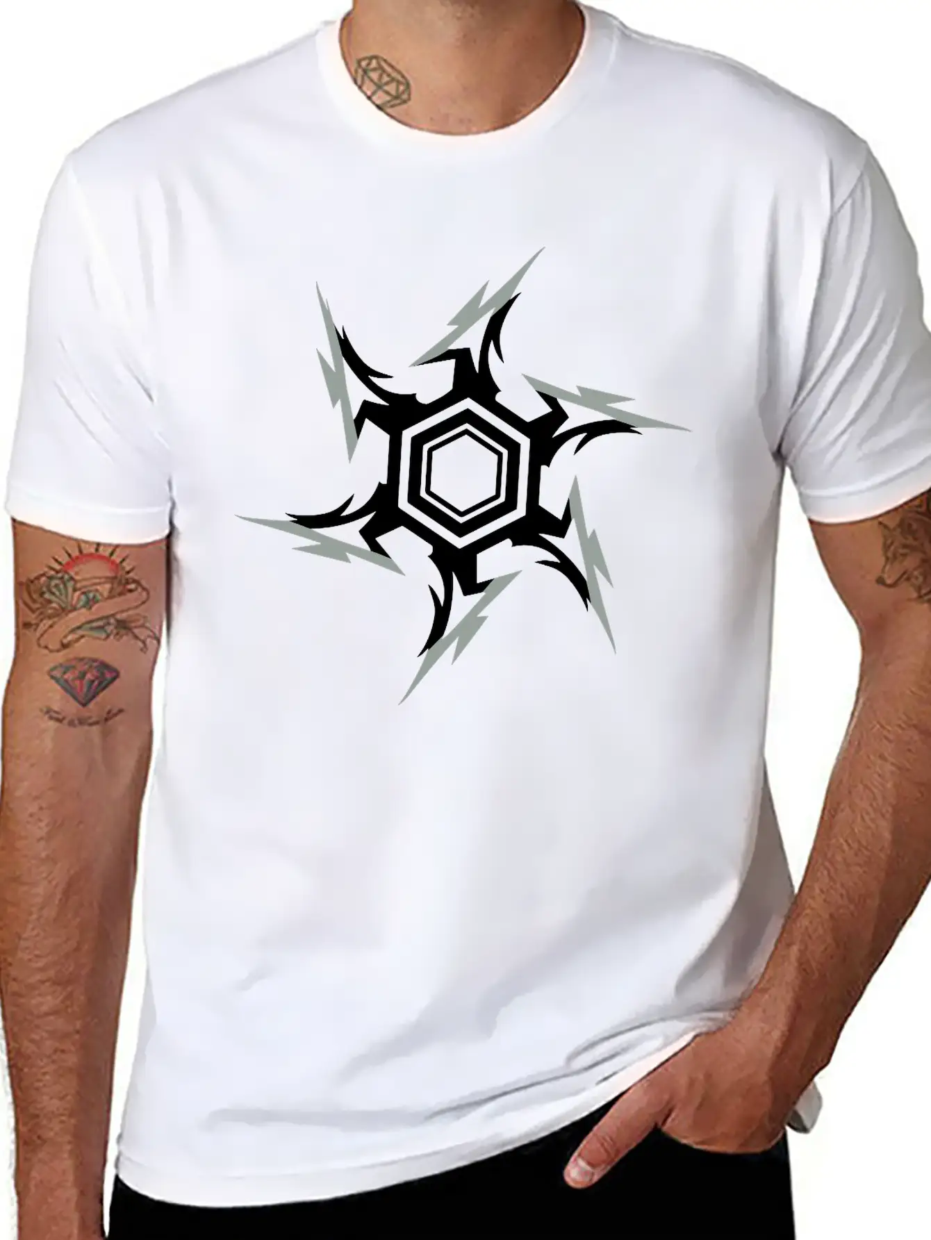 Ninja Throwing Star Breathable Graphic T-Shirt – Perfect For Casual Days