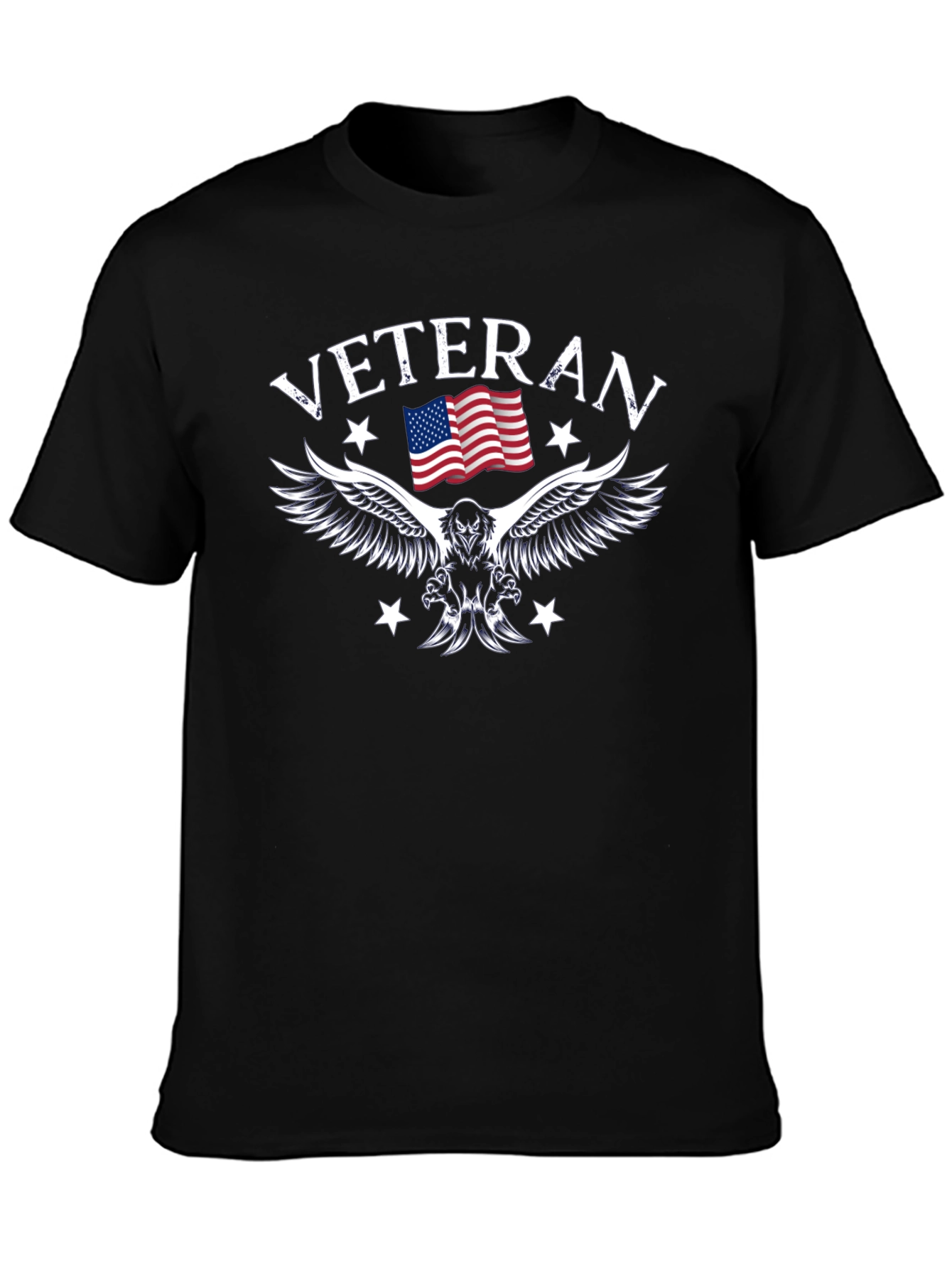 Veteran Eagle Flag Graphic T-Shirt