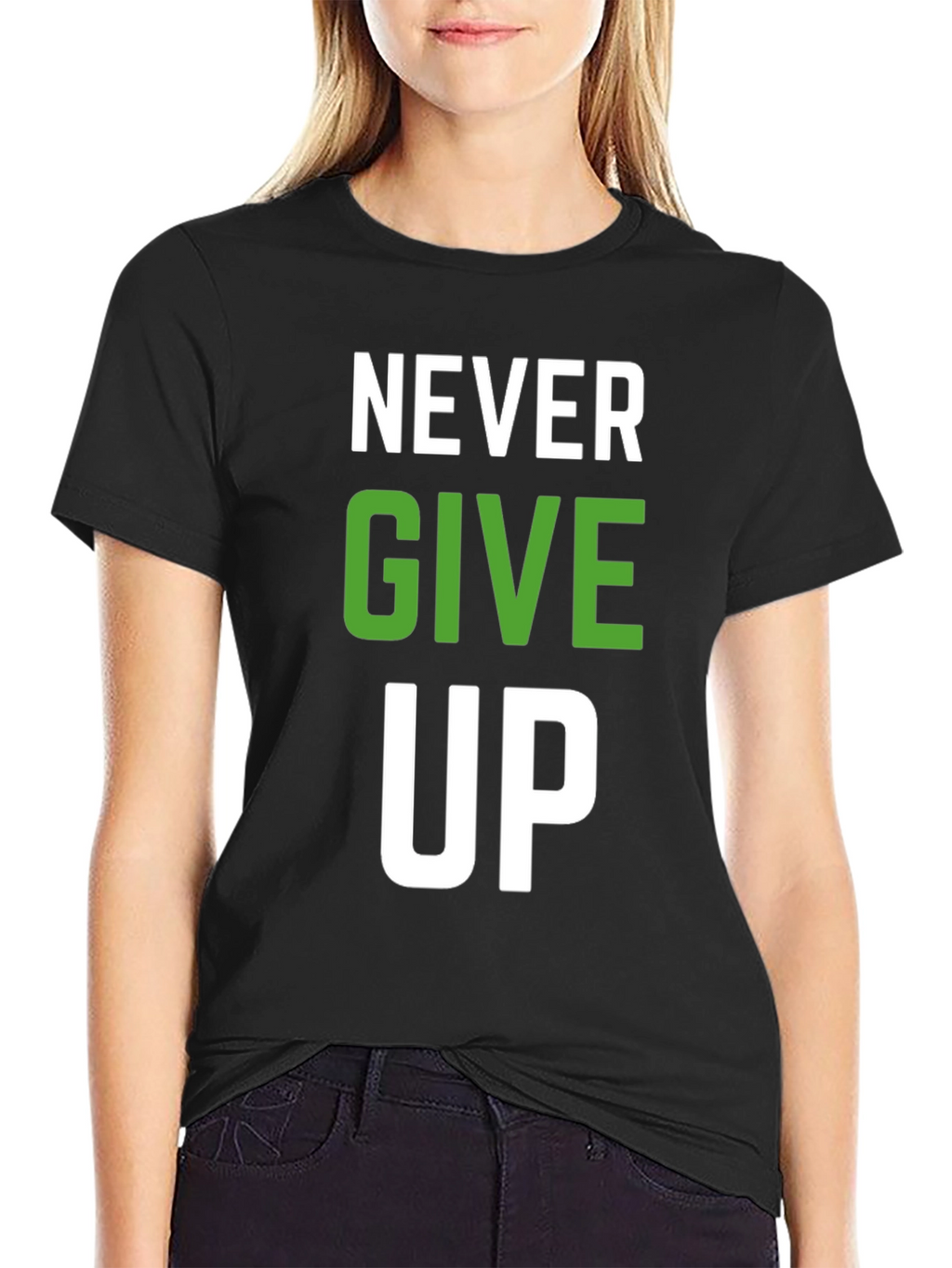 Never Give Up Graphic T-Shirt - Motivational Design