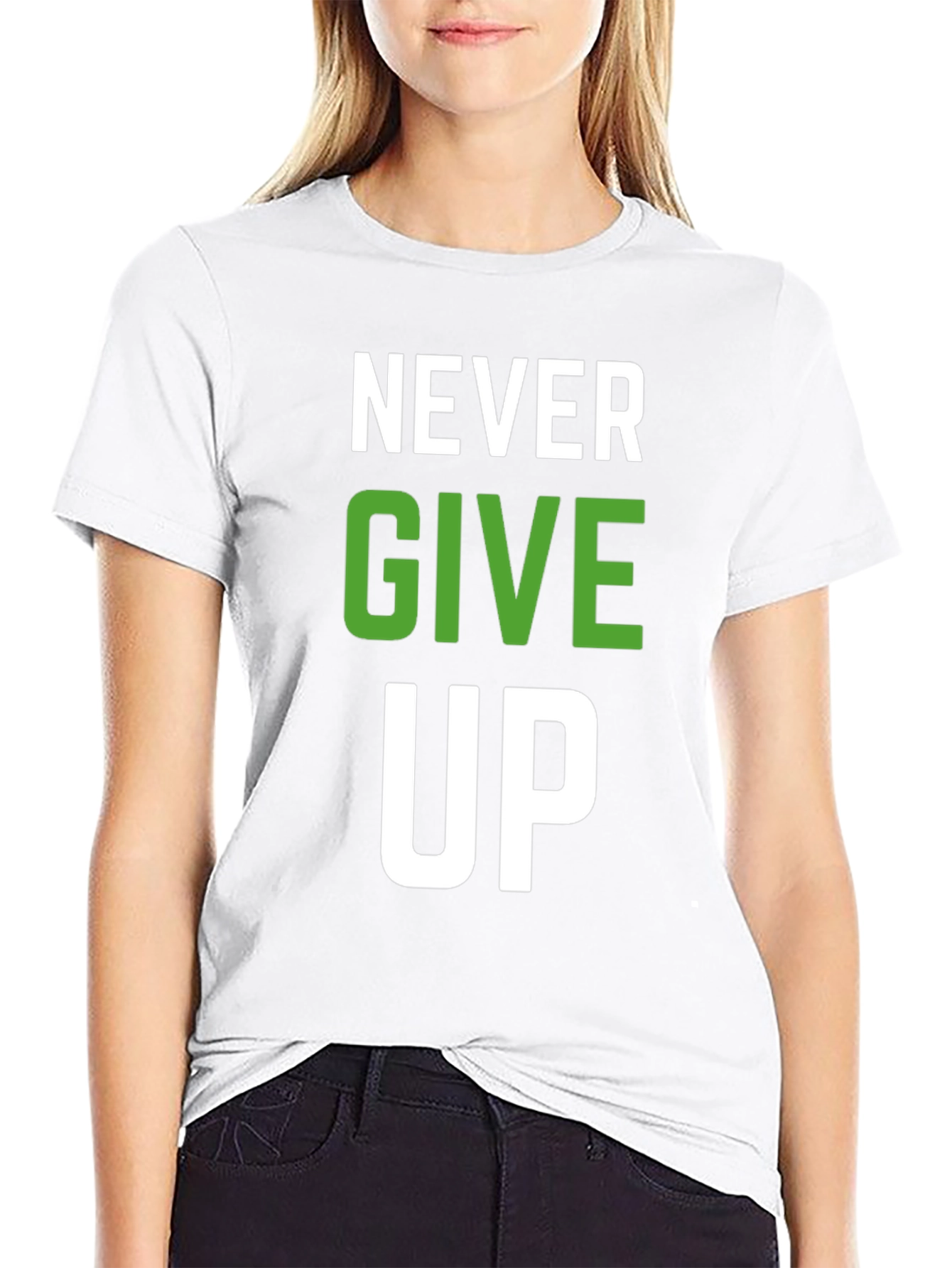 Never Give Up Graphic T-Shirt - Motivational Design