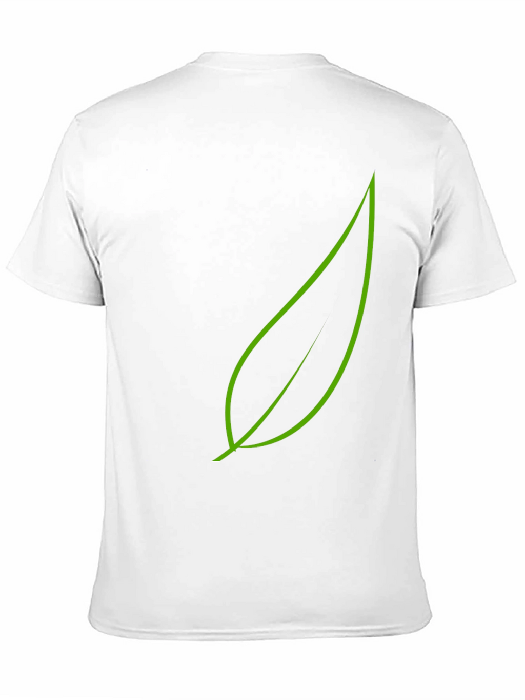 Green Leaf Graphic Black T-Shirt