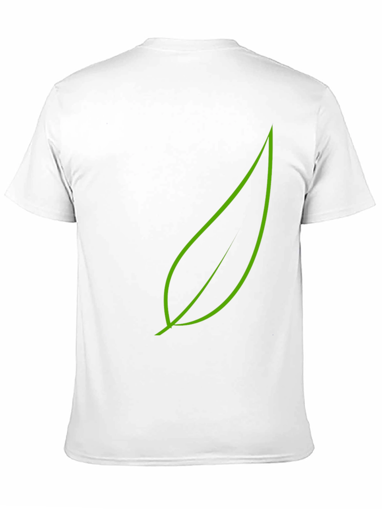 Green Leaf Graphic Black T-Shirt