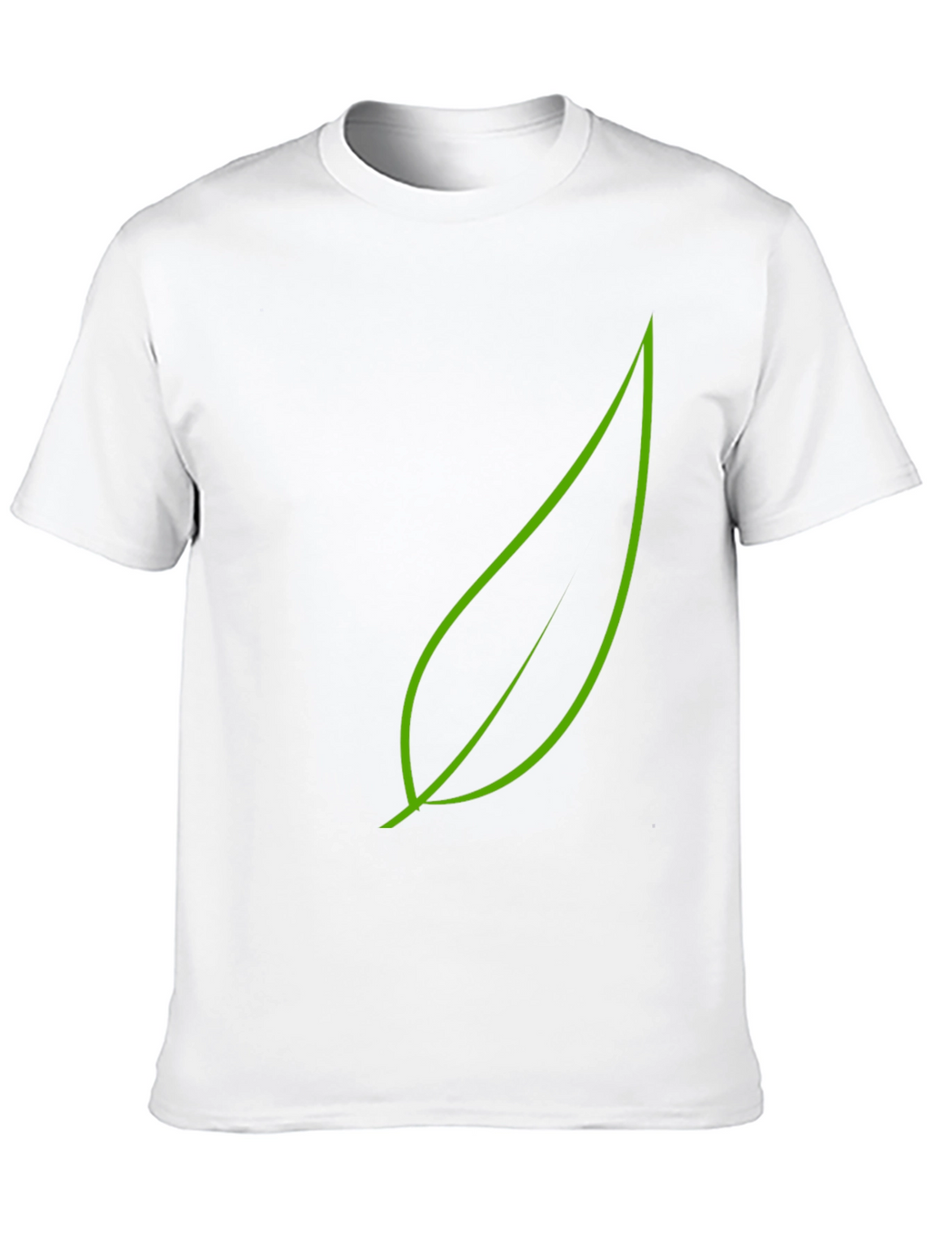 Green Leaf Graphic Black T-Shirt