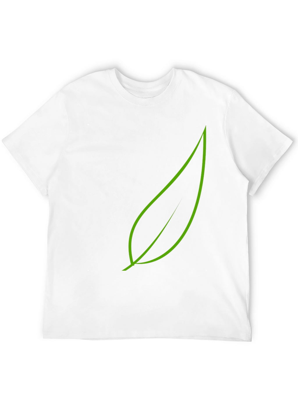 Green Leaf Graphic Black T-Shirt