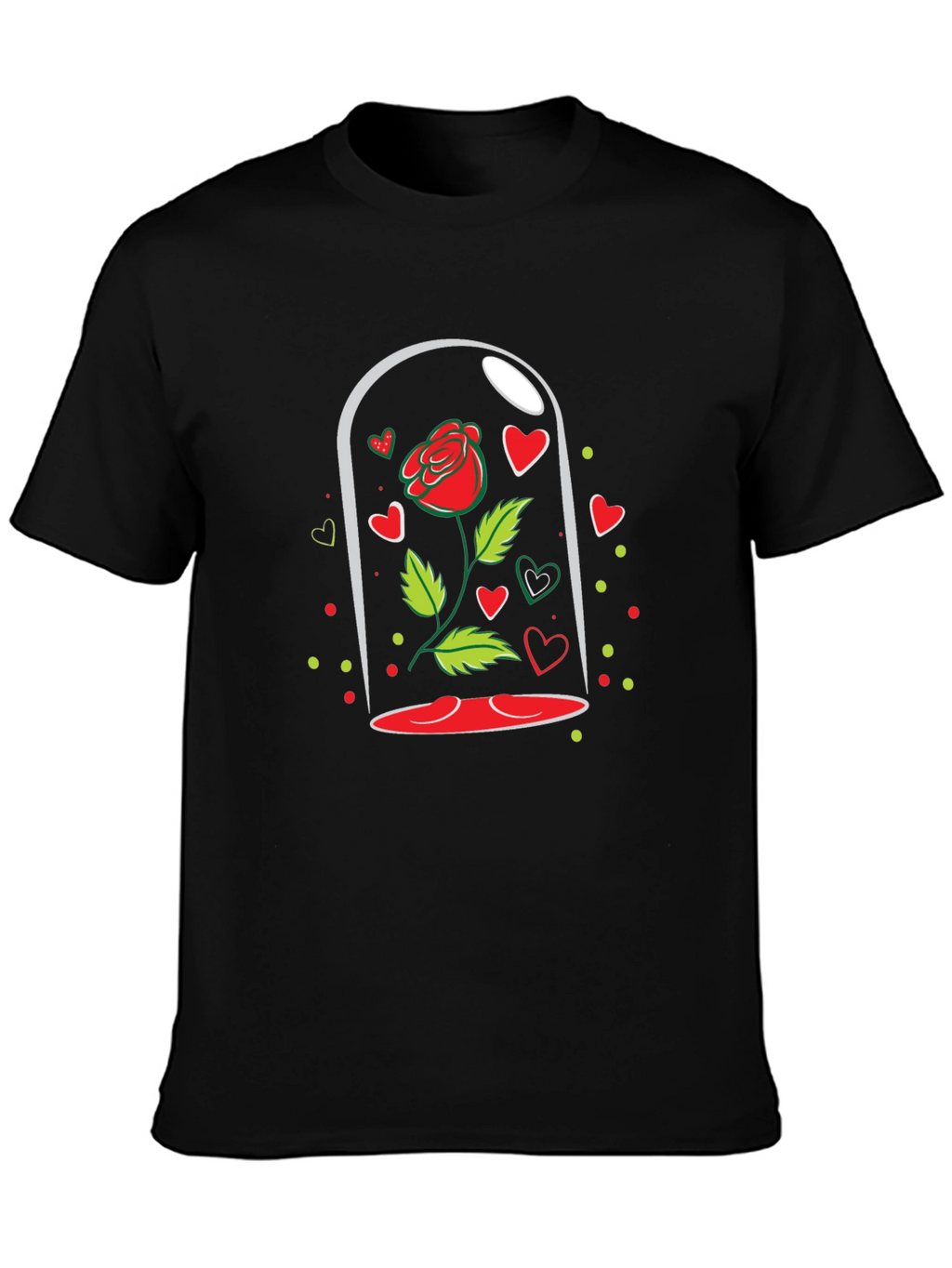 Enchanted Rose Black T-Shirt