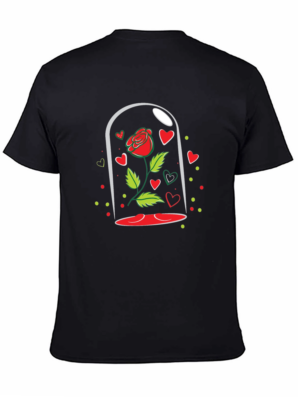 Enchanted Rose Black T-Shirt