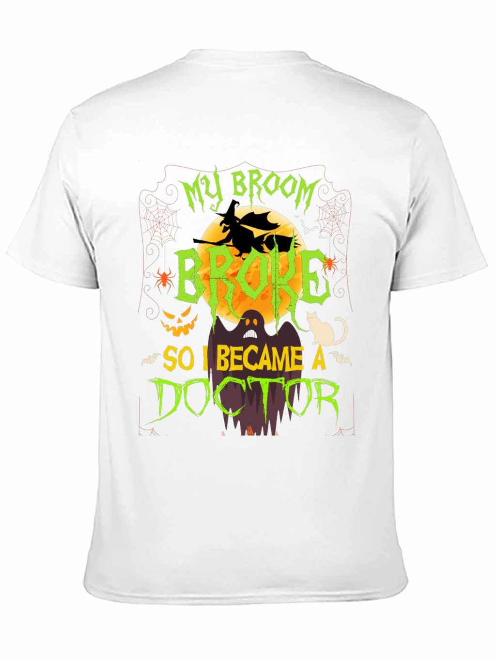 Halloween Doctor T-Shirt - Funny Broken Broom Tee