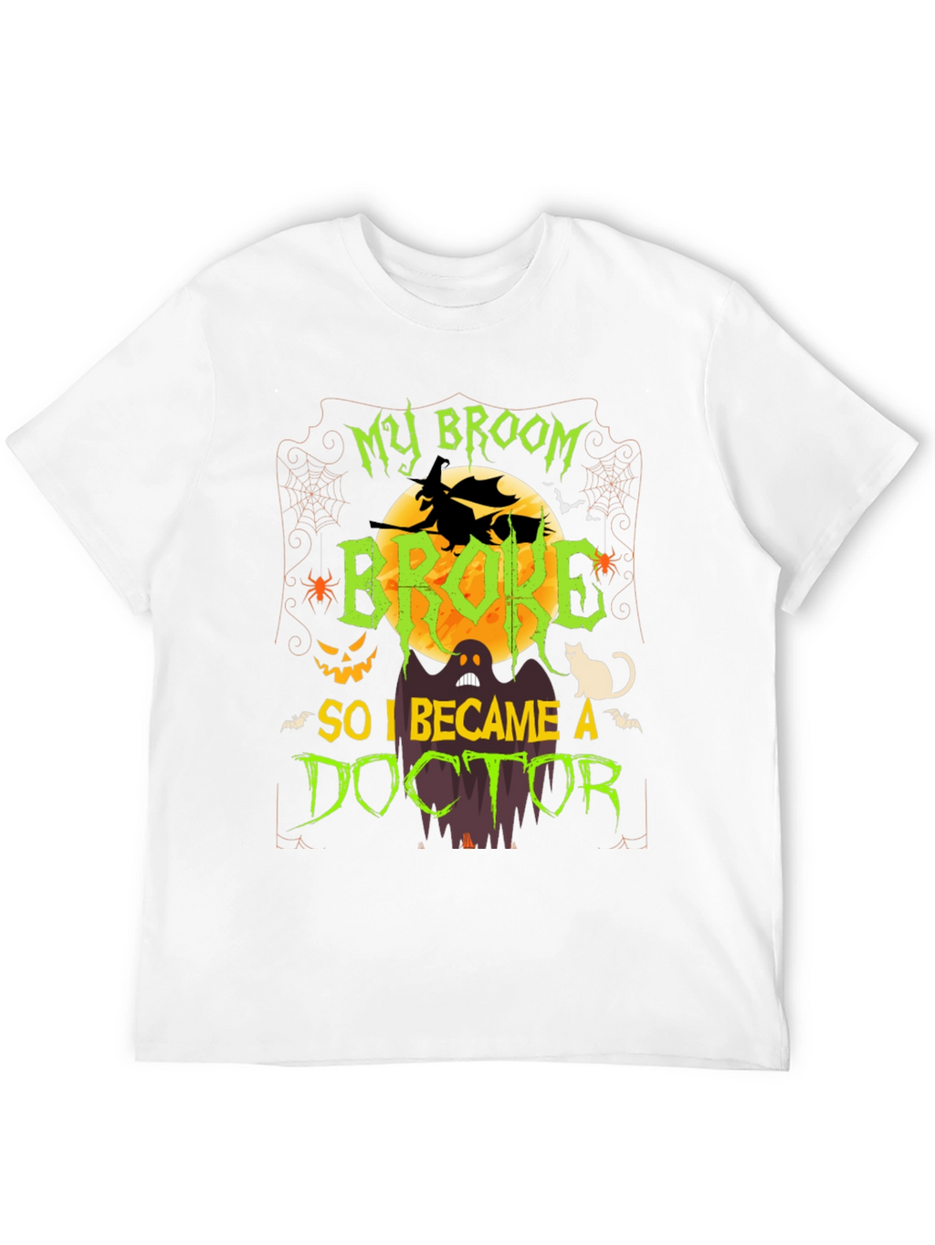Halloween Doctor T-Shirt - Funny Broken Broom Tee