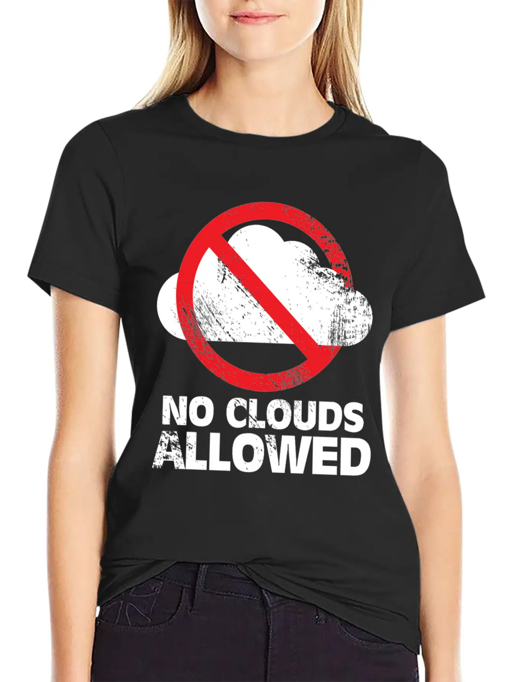 No Clouds Allowed Funny Summer Party Gift Breathable Graphic T-Shirt – Perfect For Casual Days
