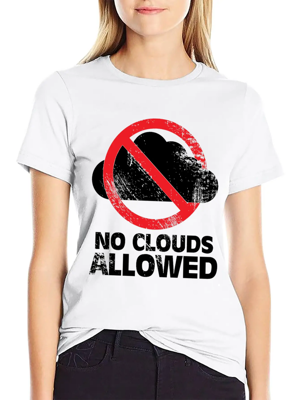 No Clouds Allowed Funny Summer Party Gift Breathable Graphic T-Shirt – Perfect For Casual Days