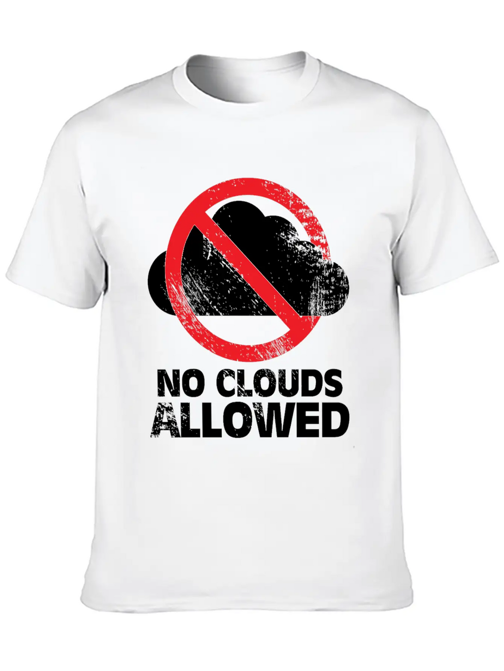 No Clouds Allowed Funny Summer Party Gift Breathable Graphic T-Shirt – Perfect For Casual Days