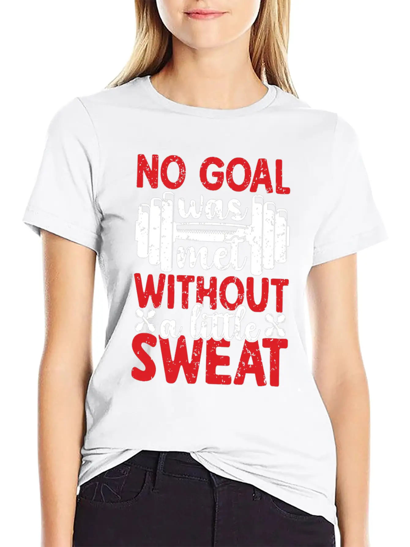 No Goal Was Met Without A Little Sweat Breathable Graphic T-Shirt – Perfect For Casual Days
