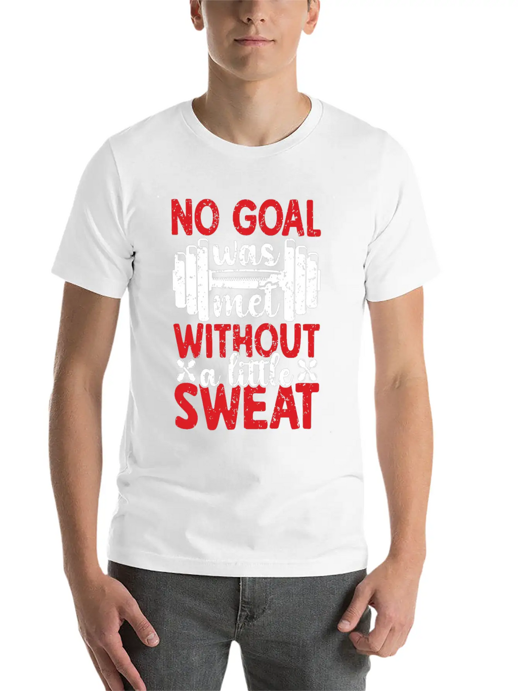 No Goal Was Met Without A Little Sweat Breathable Graphic T-Shirt – Perfect For Casual Days