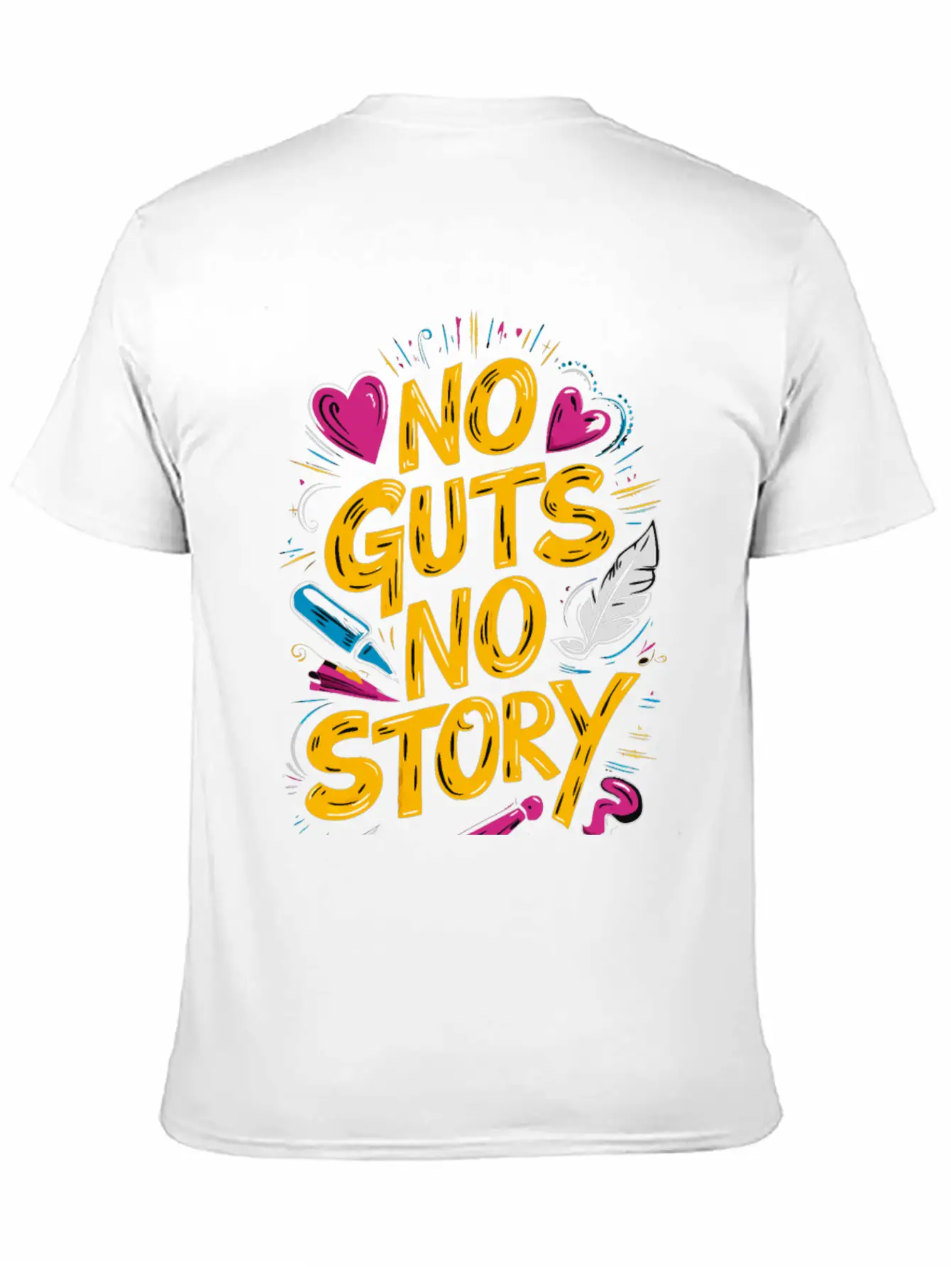 No Guts No Story - Motivational Quote Essential Cotton Tee For Daily Outfits – Unisex Style
