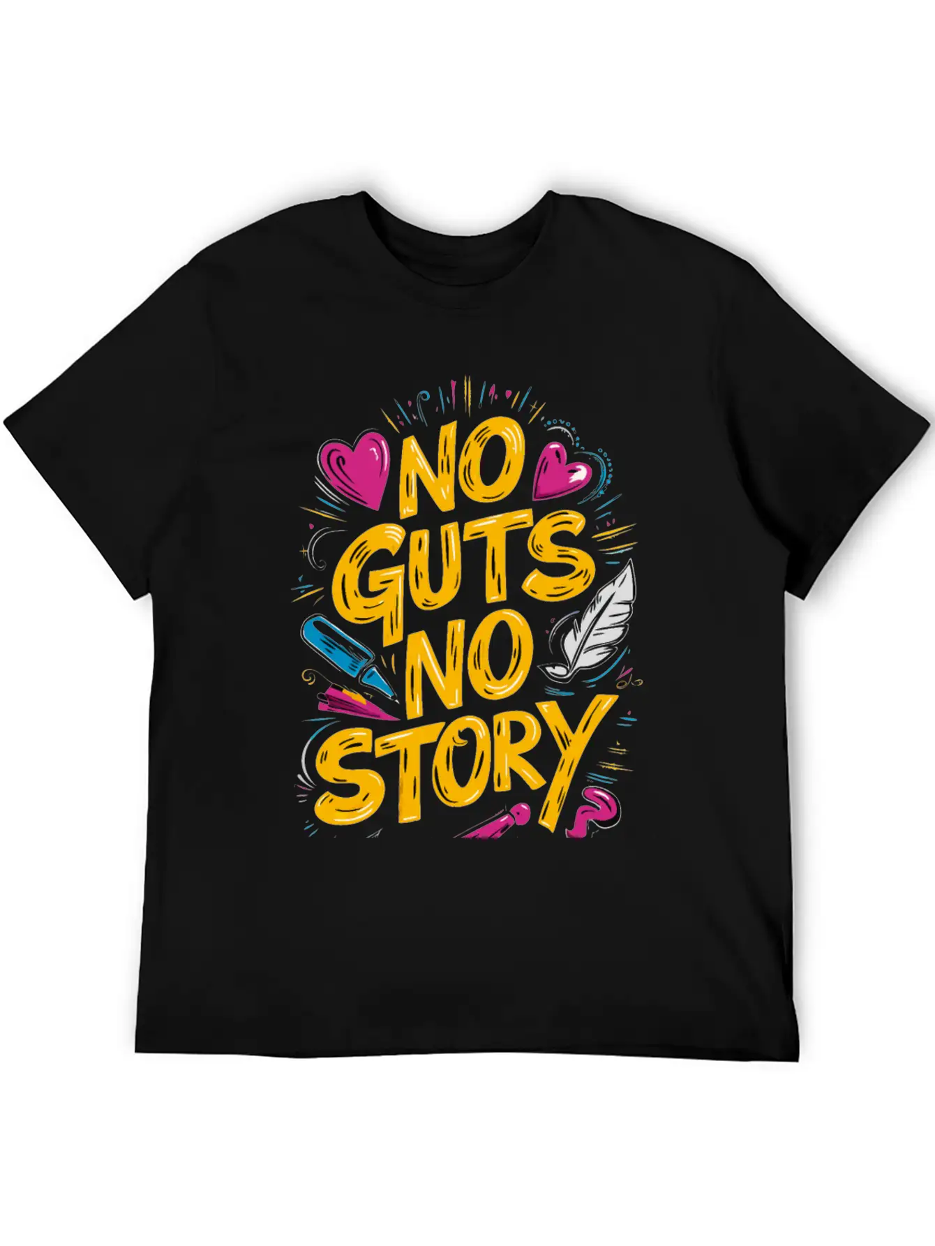 No Guts No Story - Motivational Quote Essential Cotton Tee For Daily Outfits – Unisex Style