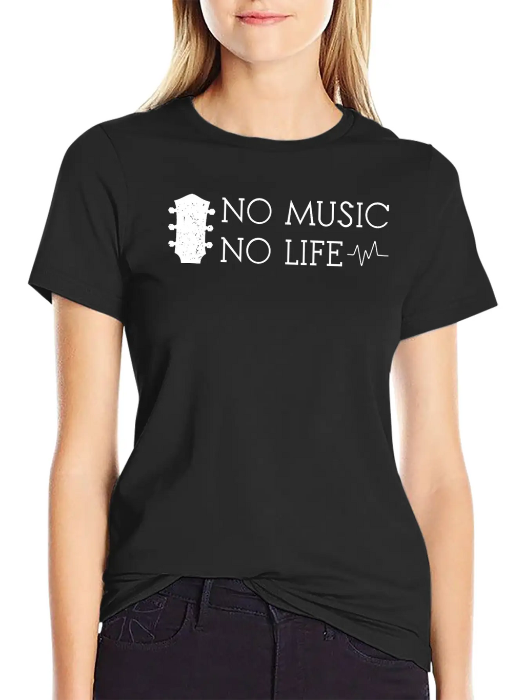 No Music No Life Breathable Soft Cotton T-Shirt – Timeless Casual Look