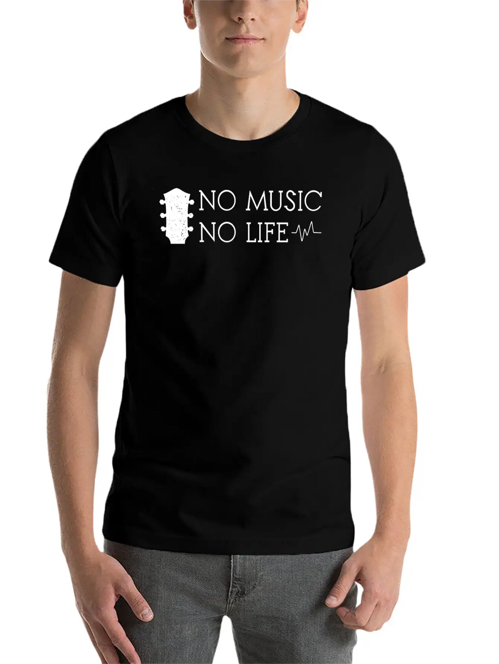 No Music No Life Breathable Soft Cotton T-Shirt – Timeless Casual Look
