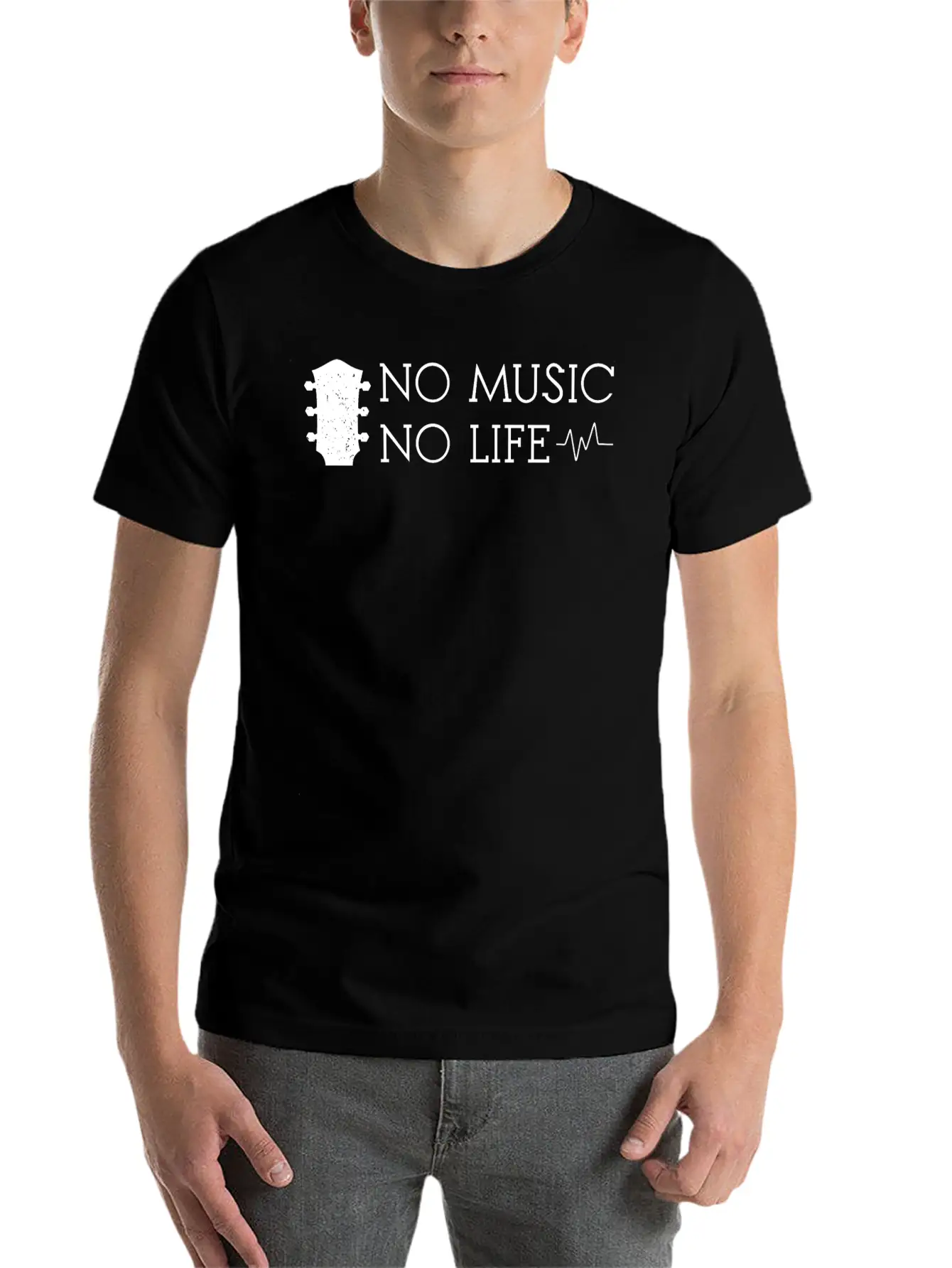 No Music No Life Breathable Soft Cotton T-Shirt – Timeless Casual Look