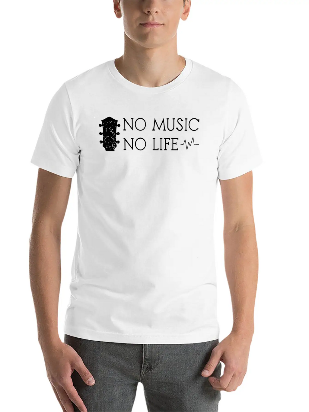No Music No Life Breathable Soft Cotton T-Shirt – Timeless Casual Look