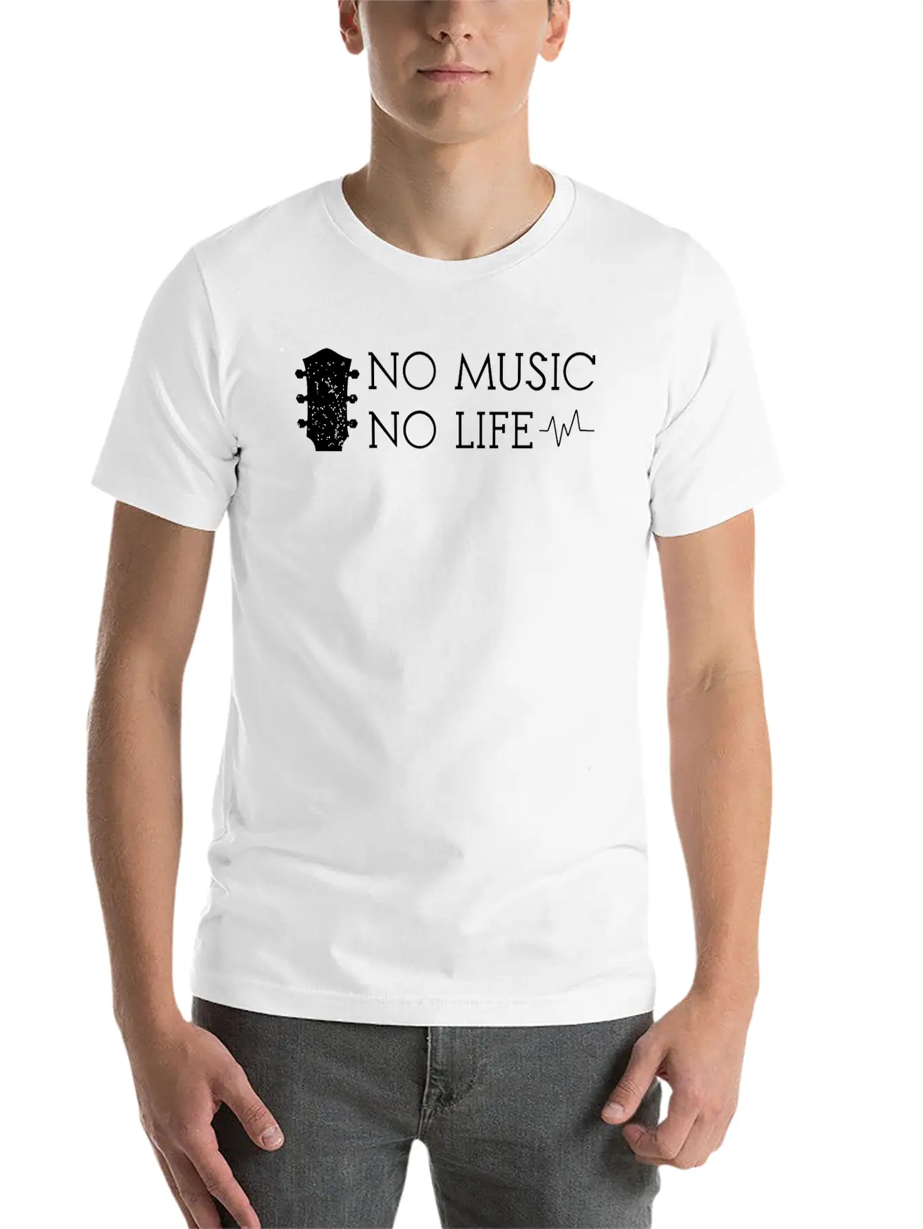 No Music No Life Breathable Soft Cotton T-Shirt – Timeless Casual Look