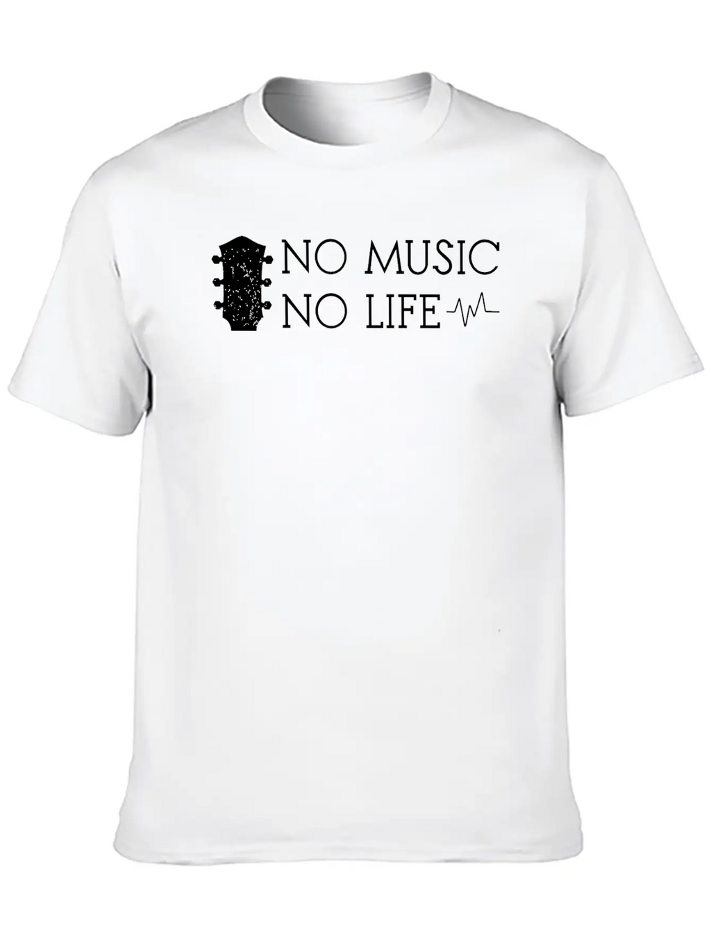 No Music No Life Breathable Soft Cotton T-Shirt – Timeless Casual Look