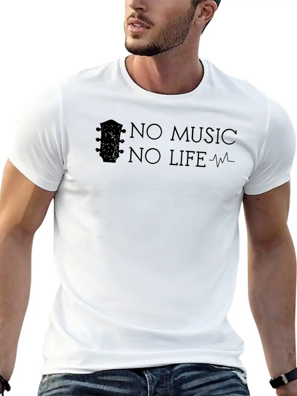 No Music No Life Breathable Soft Cotton T-Shirt – Timeless Casual Look