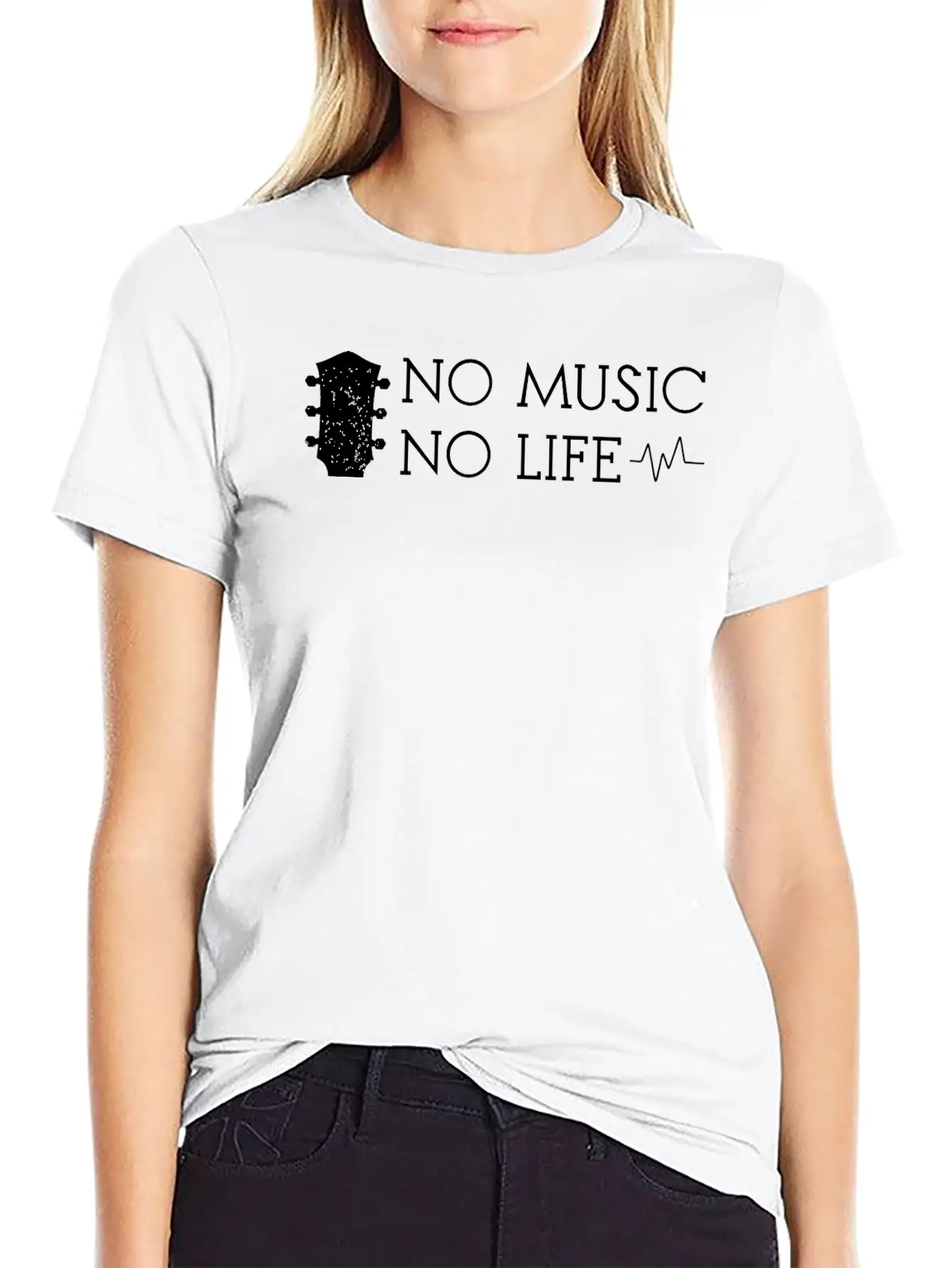 No Music No Life Breathable Soft Cotton T-Shirt – Timeless Casual Look
