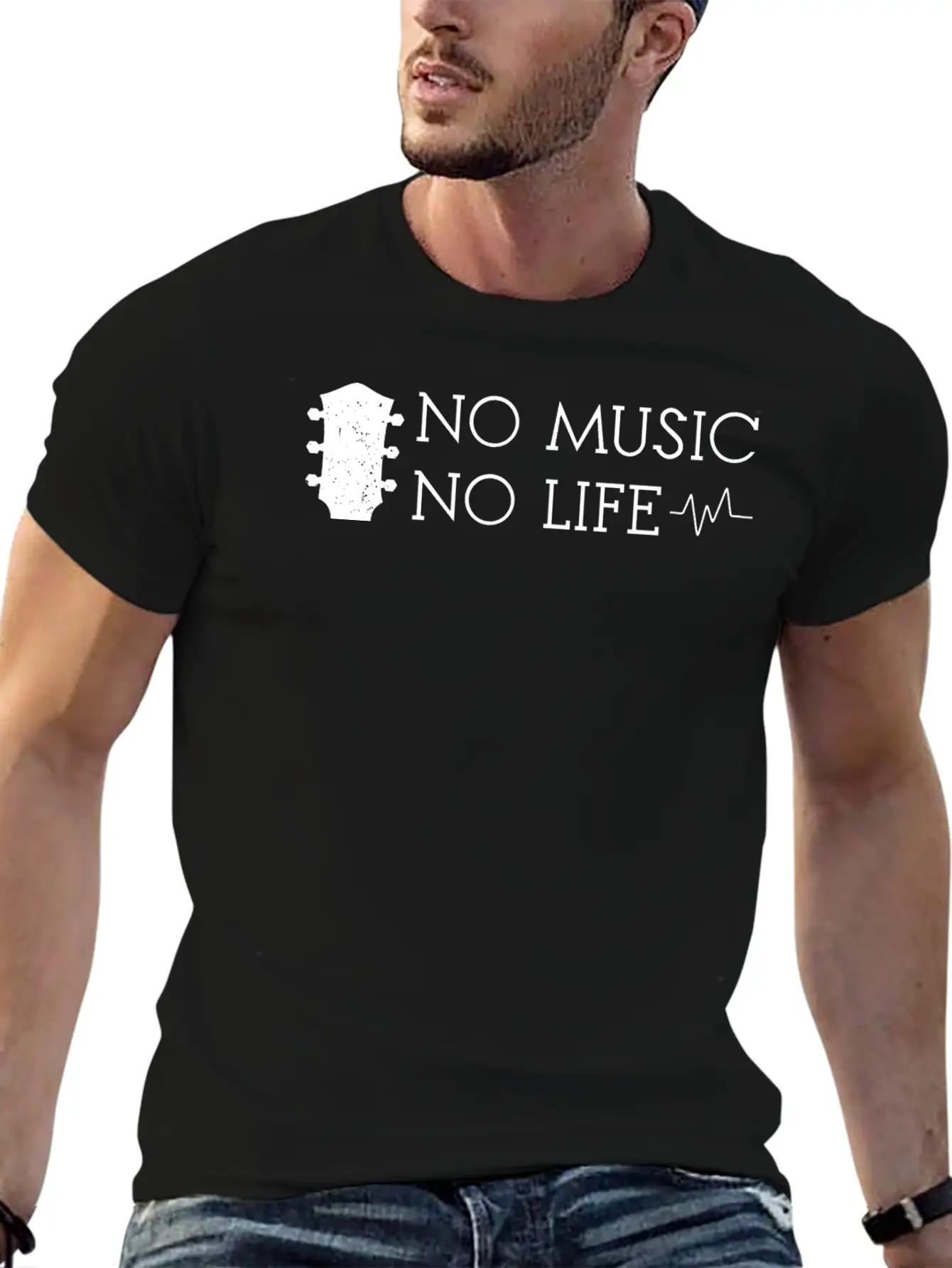 No Music No Life Breathable Soft Cotton T-Shirt – Timeless Casual Look