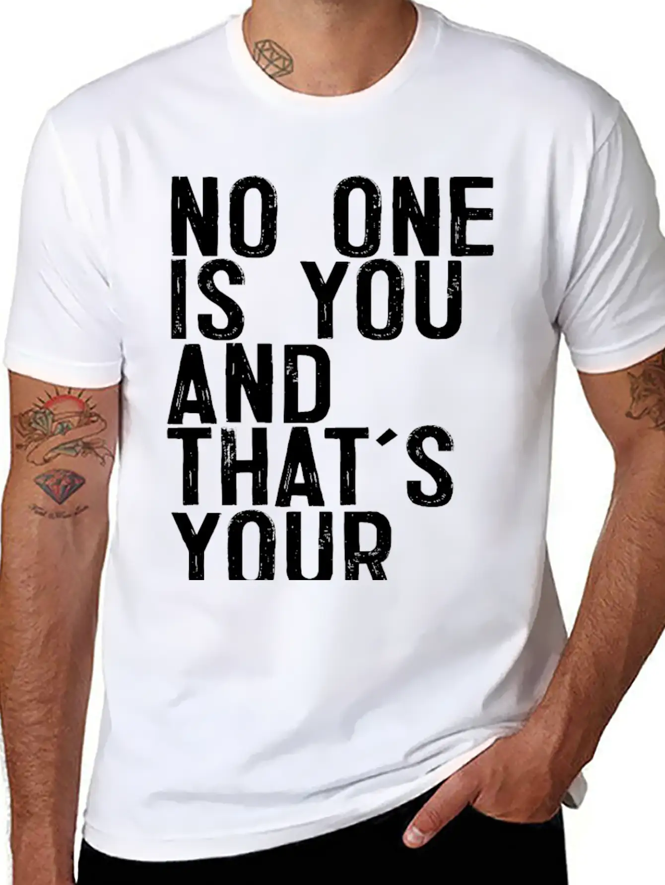 No One Is You And Thats Your Power Breathable Graphic T-Shirt – Perfect For Casual Days