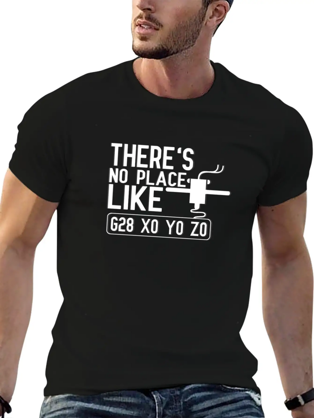 No Place Like G28 X0 Y0 Z0 3D Printer Hogger Relaxed Everyday Tee – Lightweight And Durable Cotton