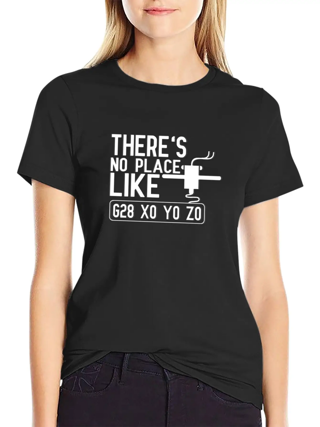 No Place Like G28 X0 Y0 Z0 3D Printer Hogger Relaxed Everyday Tee – Lightweight And Durable Cotton