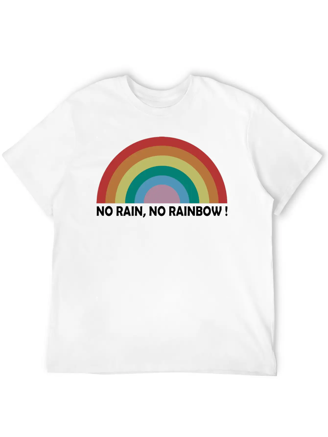 No Rain No Rainbow Essential Cotton Tee For Daily Outfits – Unisex Style