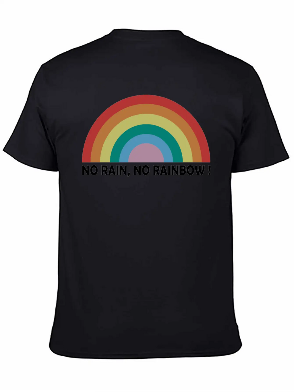 No Rain No Rainbow Essential Cotton Tee For Daily Outfits – Unisex Style