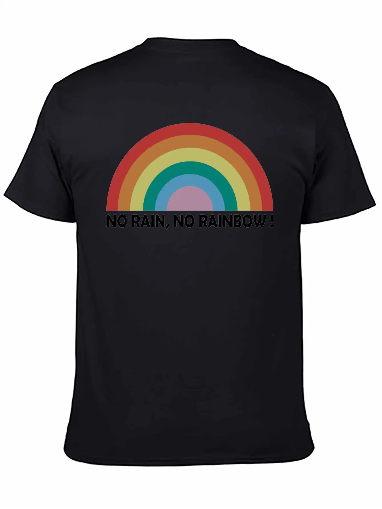 No Rain No Rainbow Essential Cotton Tee For Daily Outfits – Unisex Style