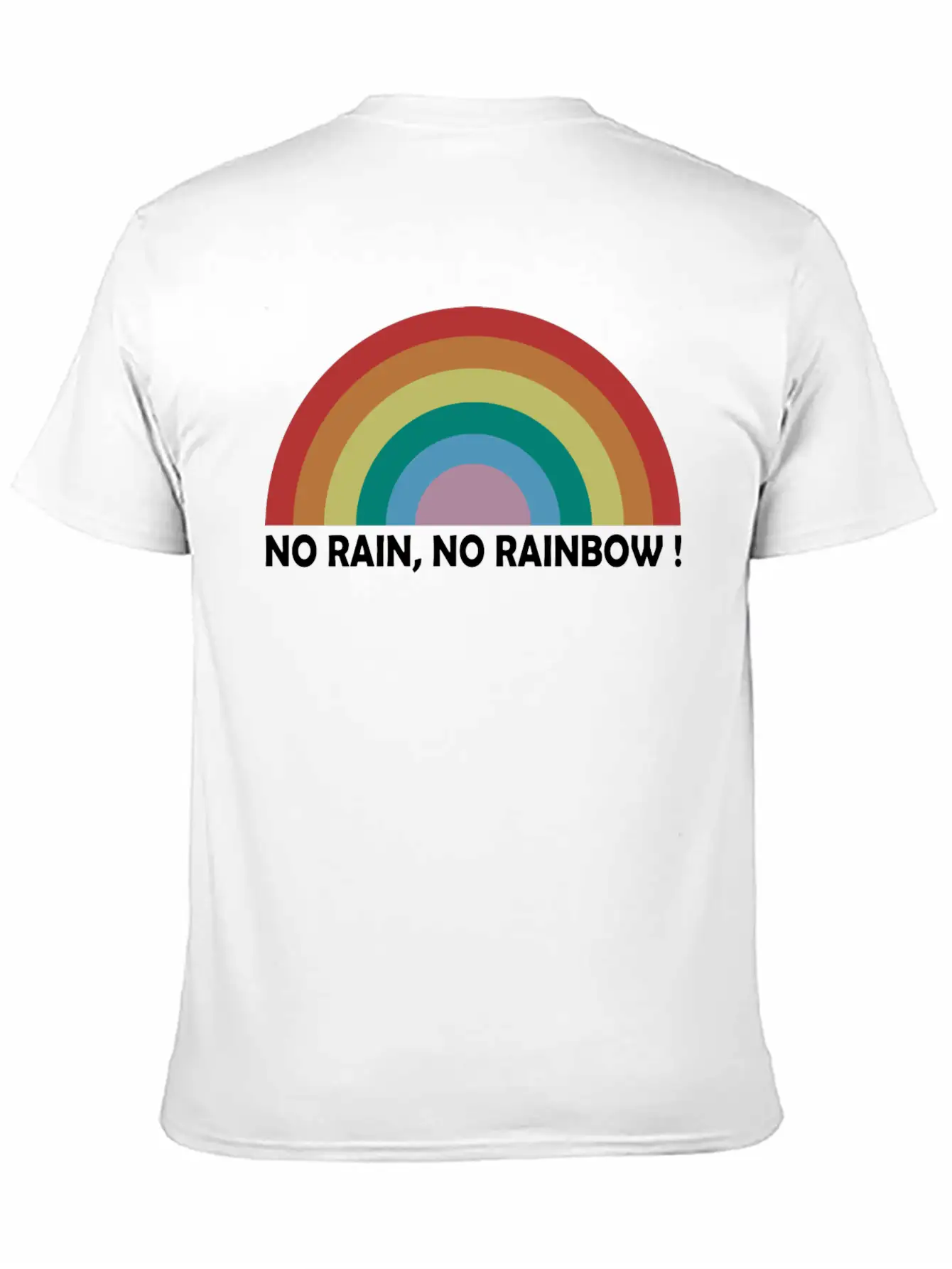 No Rain No Rainbow Essential Cotton Tee For Daily Outfits – Unisex Style