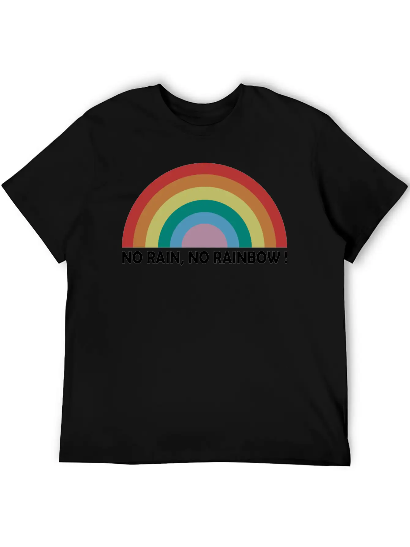 No Rain No Rainbow Essential Cotton Tee For Daily Outfits – Unisex Style