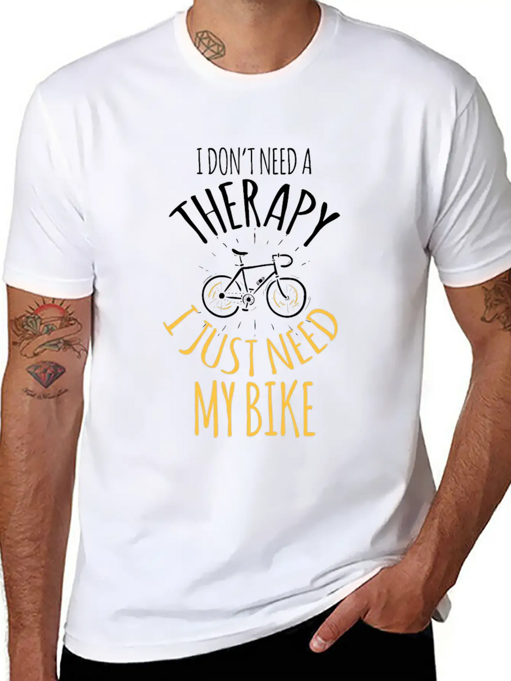 No Therapy But My Bike Cross Riding Sport Tempo In Breathable Graphic T-Shirt – Perfect For Casual Days