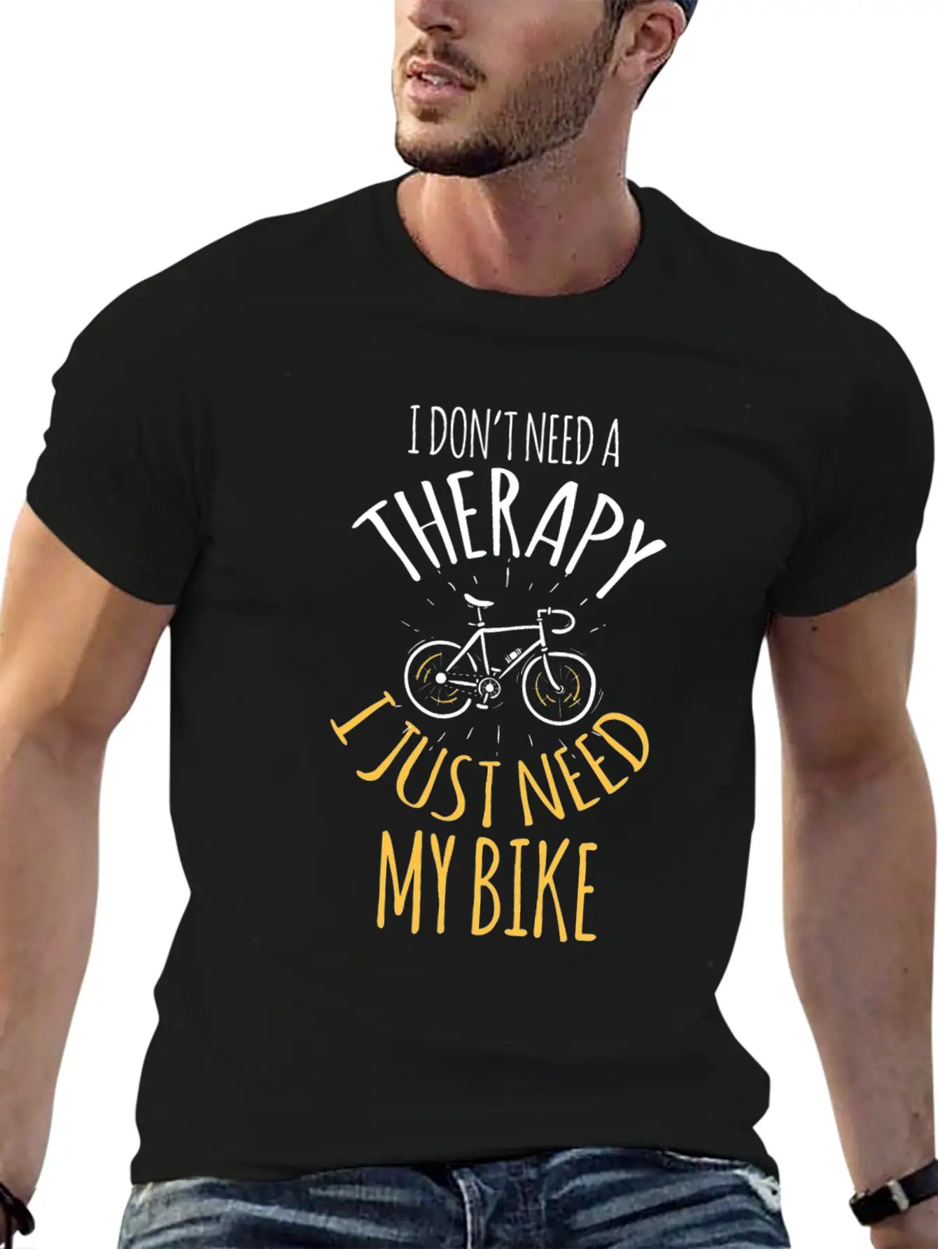 No Therapy But My Bike Cross Riding Sport Tempo In Breathable Graphic T-Shirt – Perfect For Casual Days