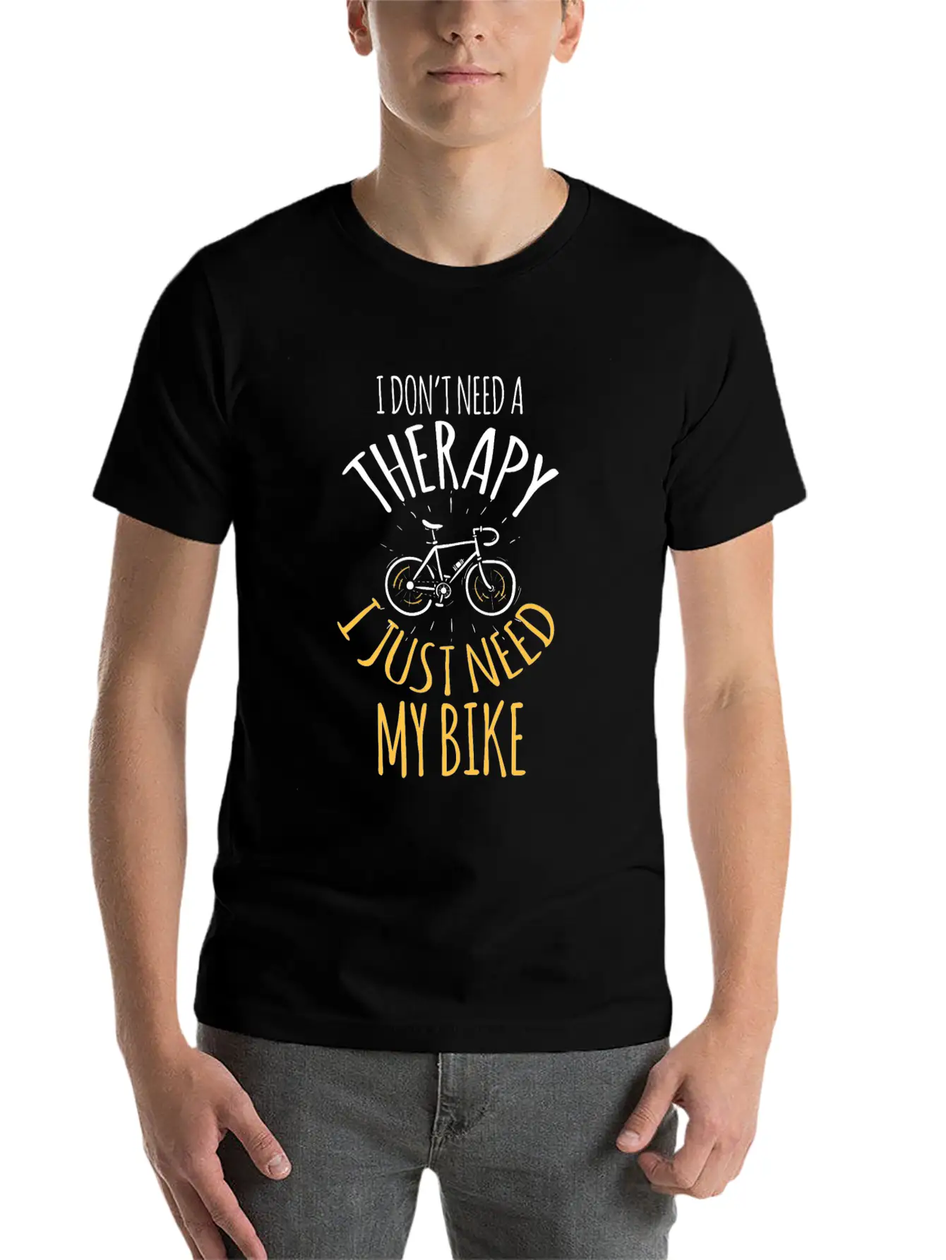 No Therapy But My Bike Cross Riding Sport Tempo In Breathable Graphic T-Shirt – Perfect For Casual Days