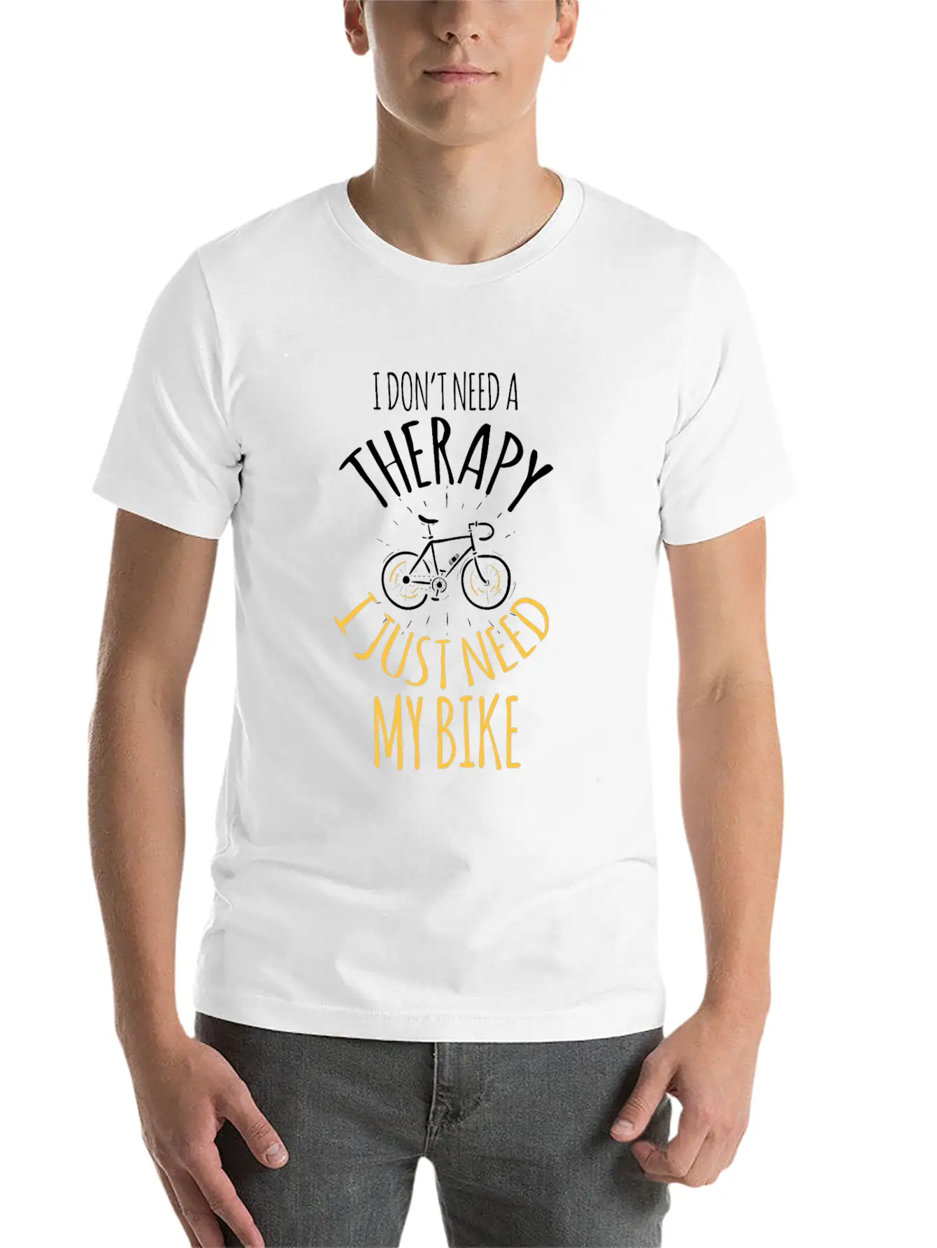 No Therapy But My Bike Cross Riding Sport Tempo In Breathable Graphic T-Shirt – Perfect For Casual Days