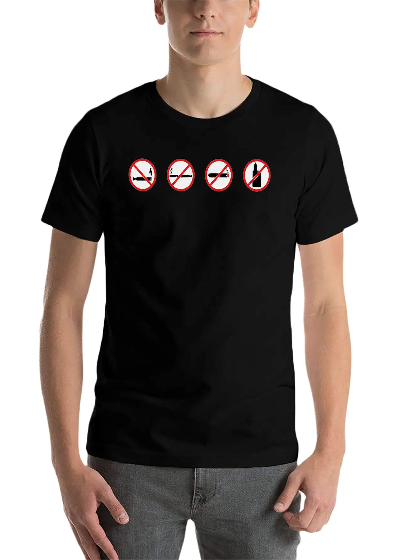 No Vaping Sign By Rones Classic Cotton Tee – Unisex Comfort For Any Season