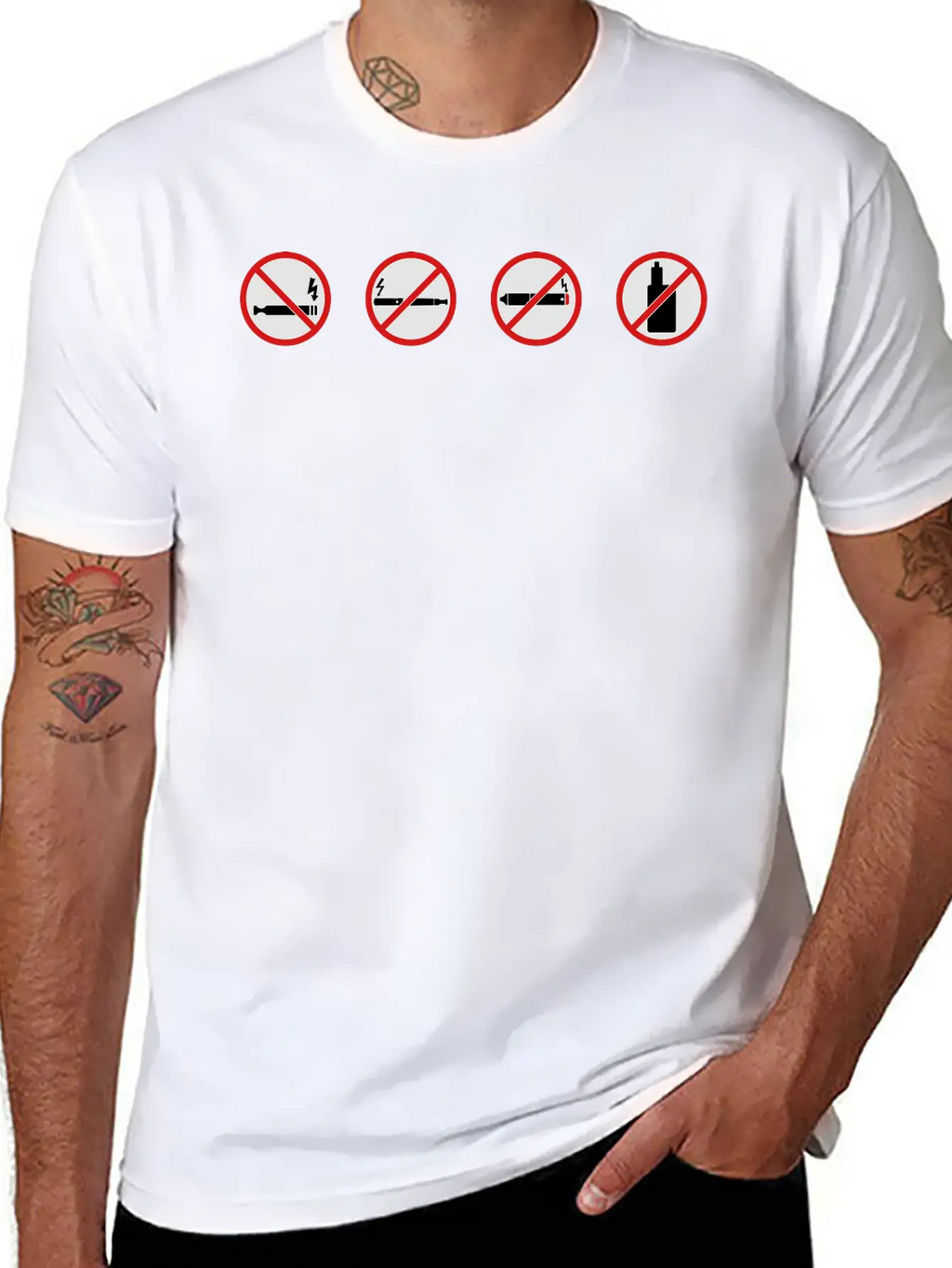 No Vaping Sign By Rones Classic Cotton Tee – Unisex Comfort For Any Season