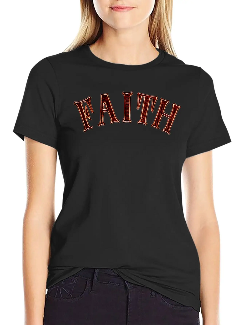 Noble Characteristic Typography Faith Breathable Graphic T-Shirt – Perfect For Casual Days